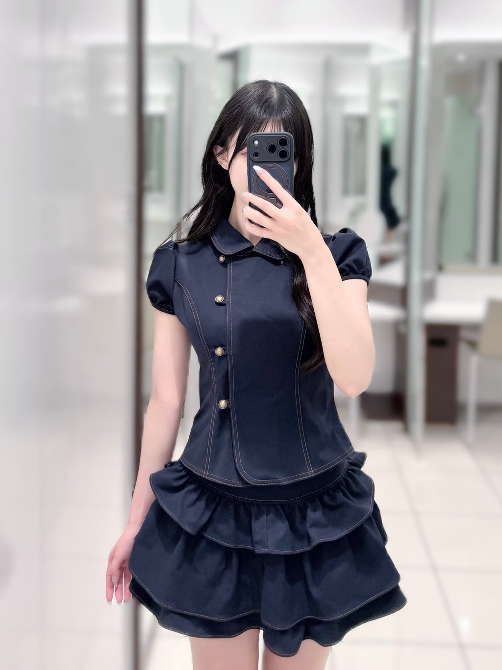 デニムティアードセットアップ