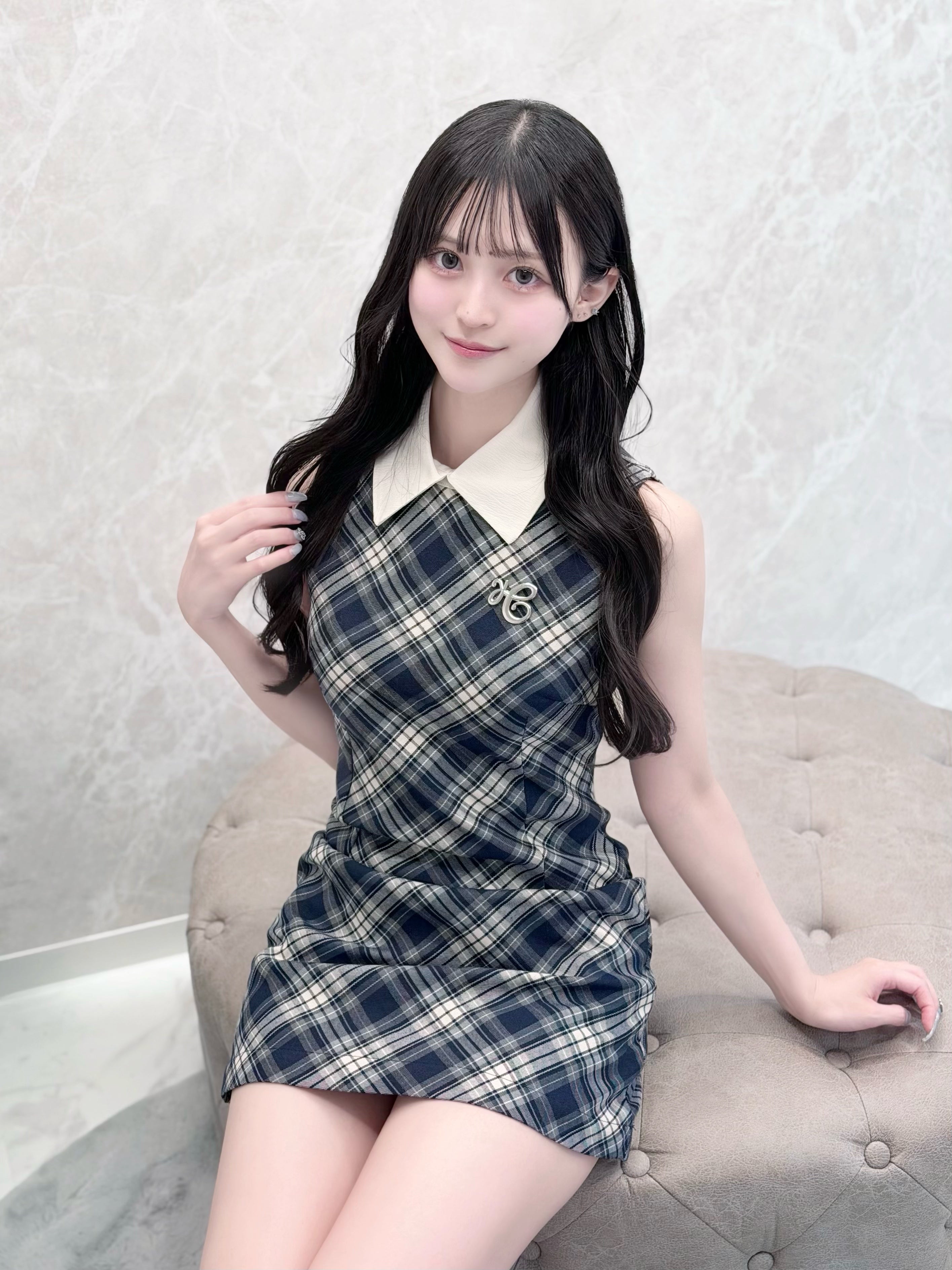 チェックミニタイトワンピ