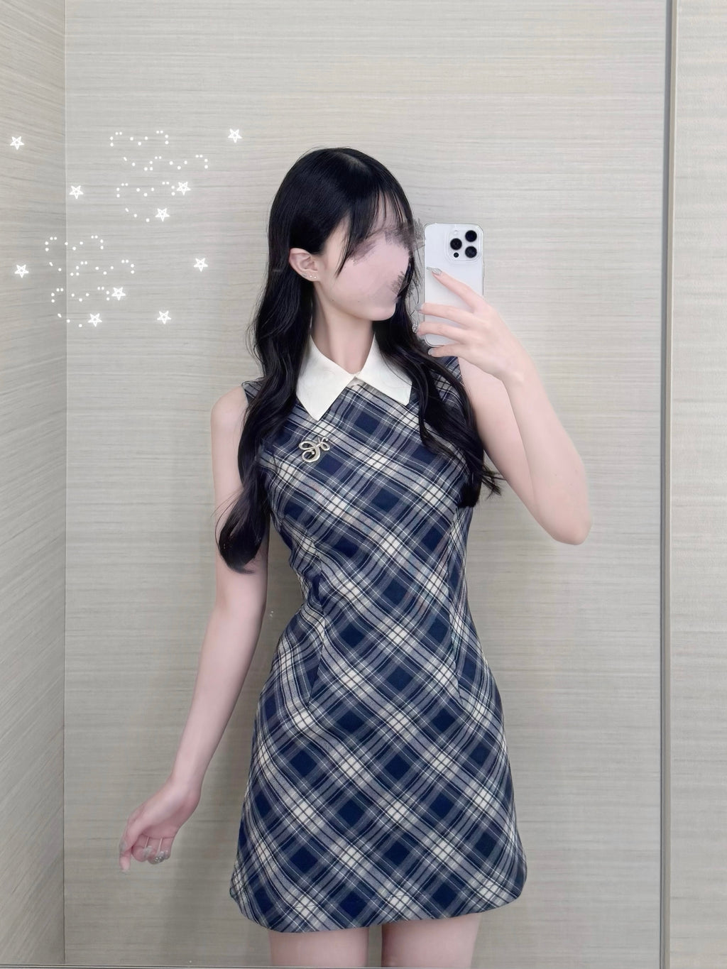 チェックミニタイトワンピ