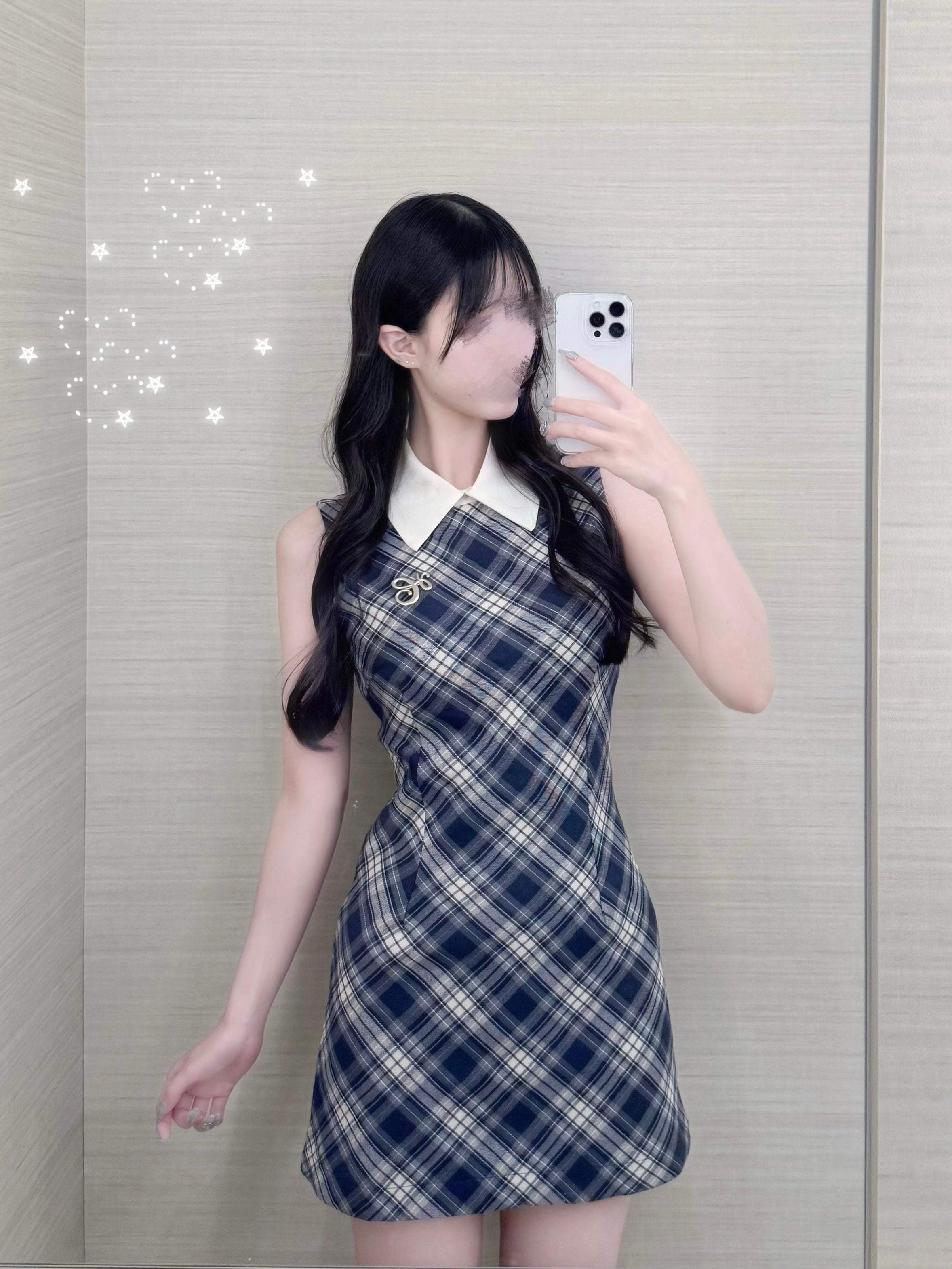 チェックミニタイトワンピ