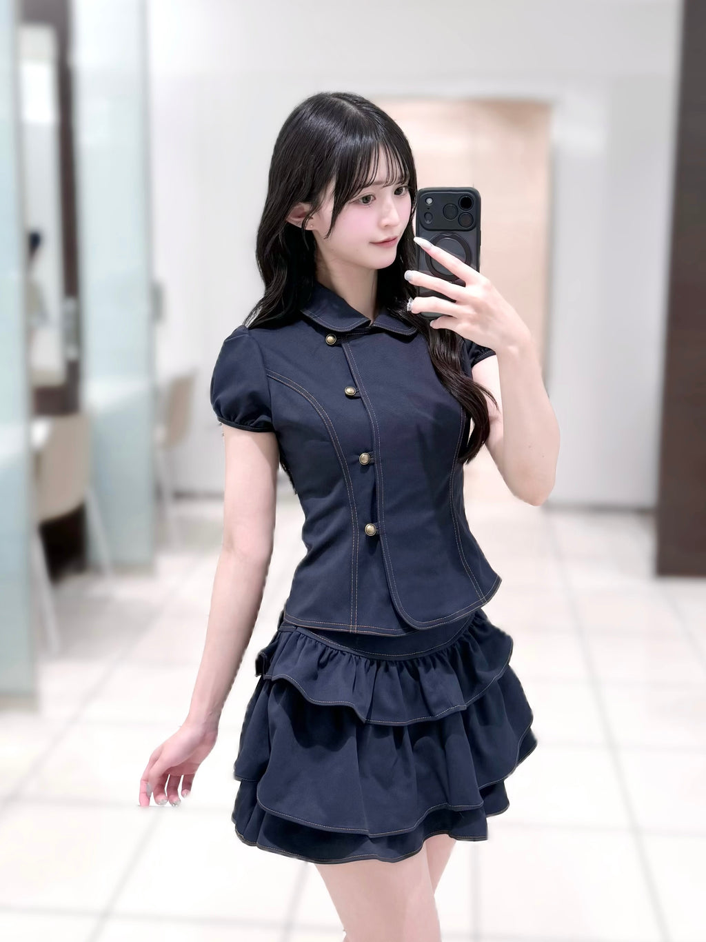 デニムティアードセットアップ
