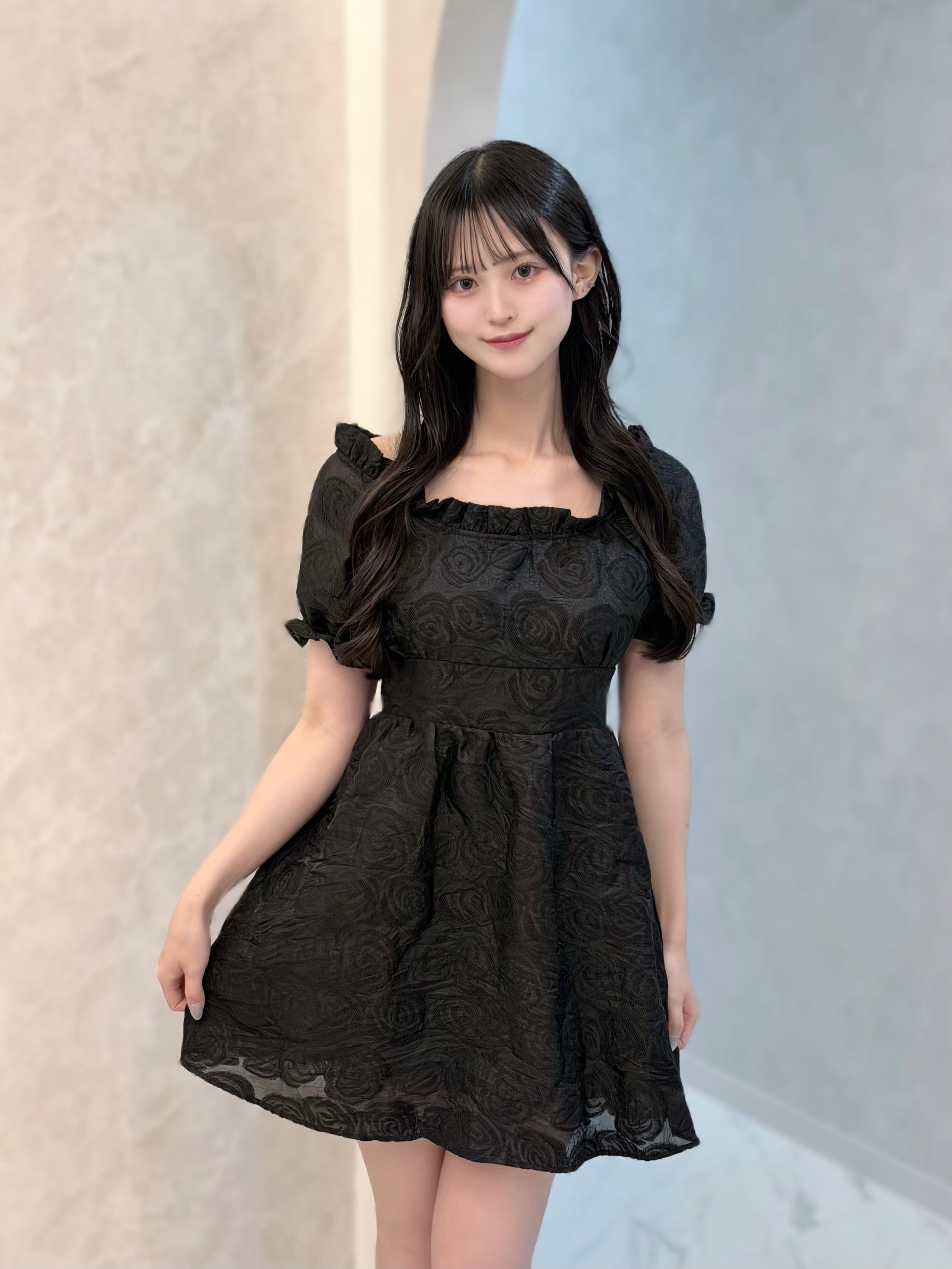 ビッグリボンオフショルワンピ