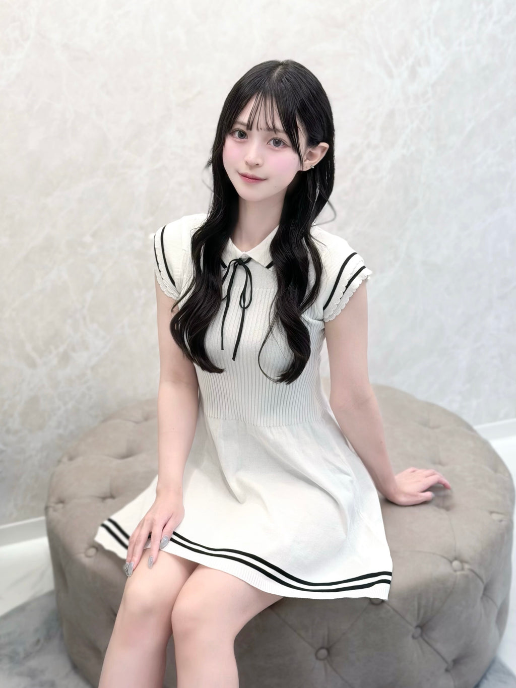 フリルリボンミニワンピ