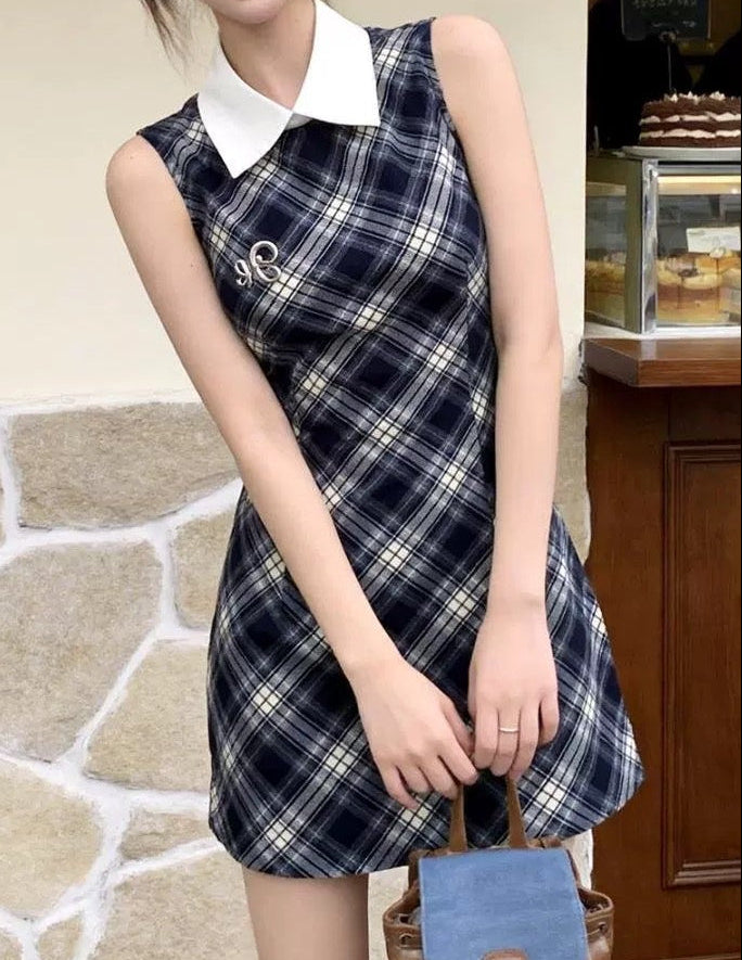 チェックミニタイトワンピ